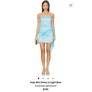 Amanda Uprichard Anja Minidress in light blue